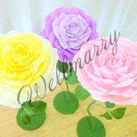 Ростовой цветок из бумаги "Роза розовая" Ростовой цветок из бумаги "Роза розовая"